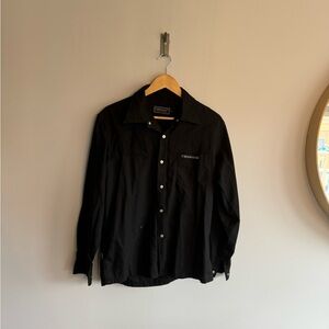 Versace jeans couture cotton black buttoned down shirt…